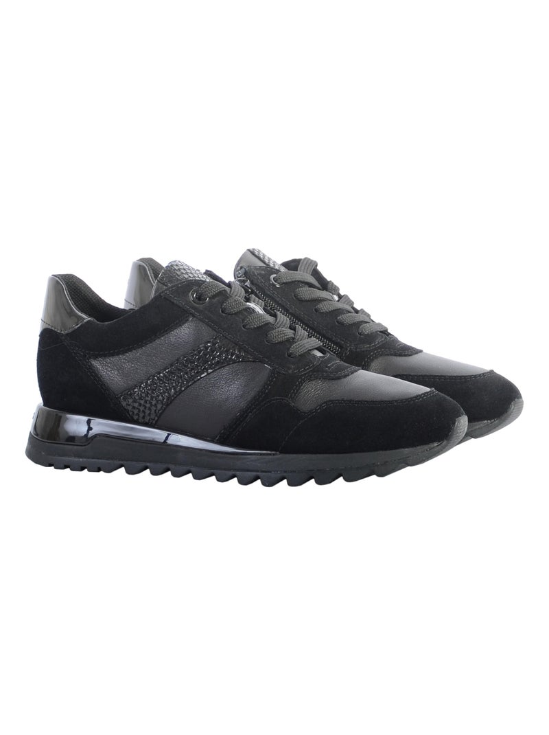 Basket Cuir Geox Tabelya Noir - Kiabi