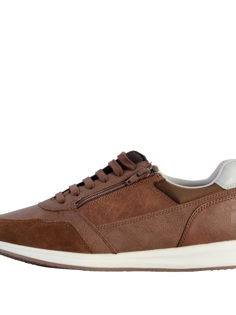 Basket Cuir Geox U Avery A Wrinkl Marron - Kiabi