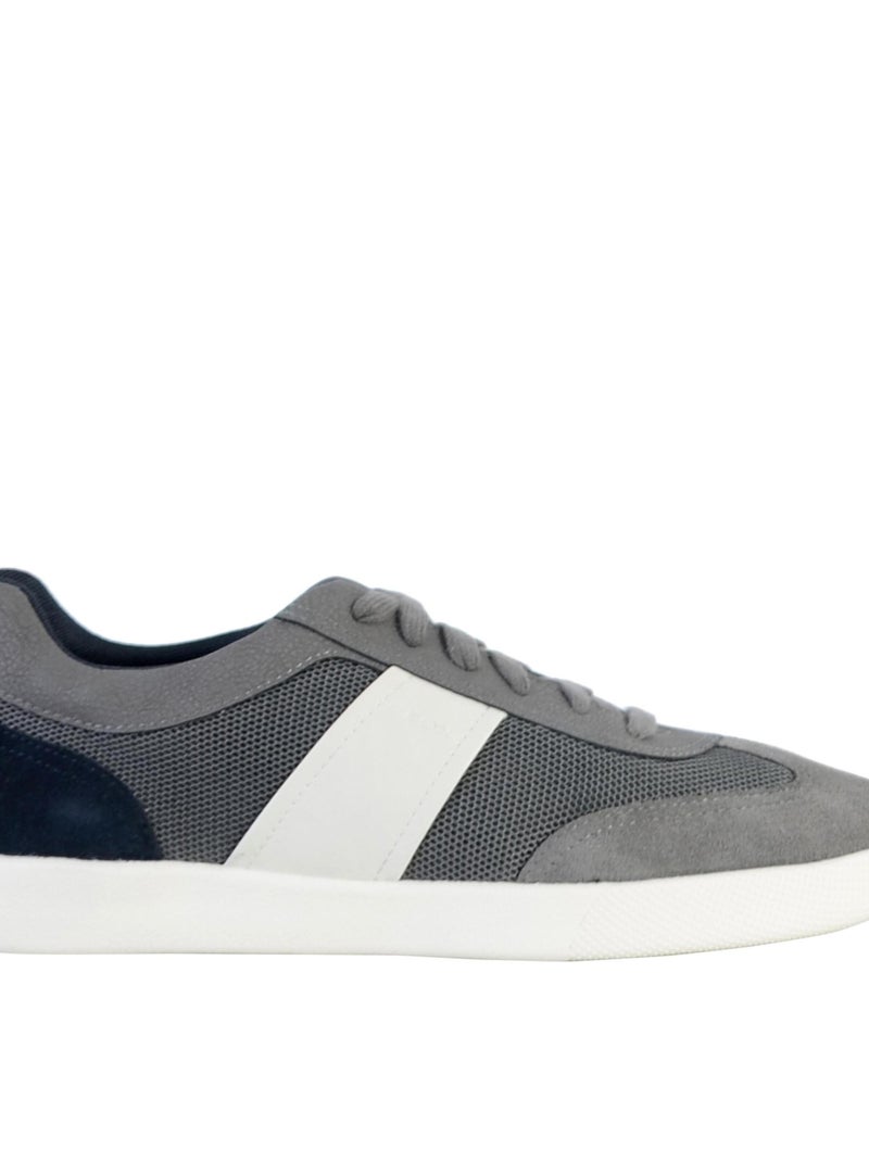 Basket Cuir Geox U Rieti Mesh Gris - Kiabi