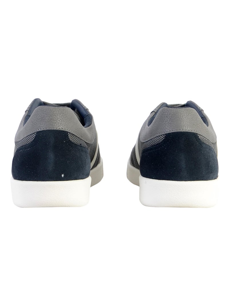 Basket Cuir Geox U Rieti Mesh Gris - Kiabi