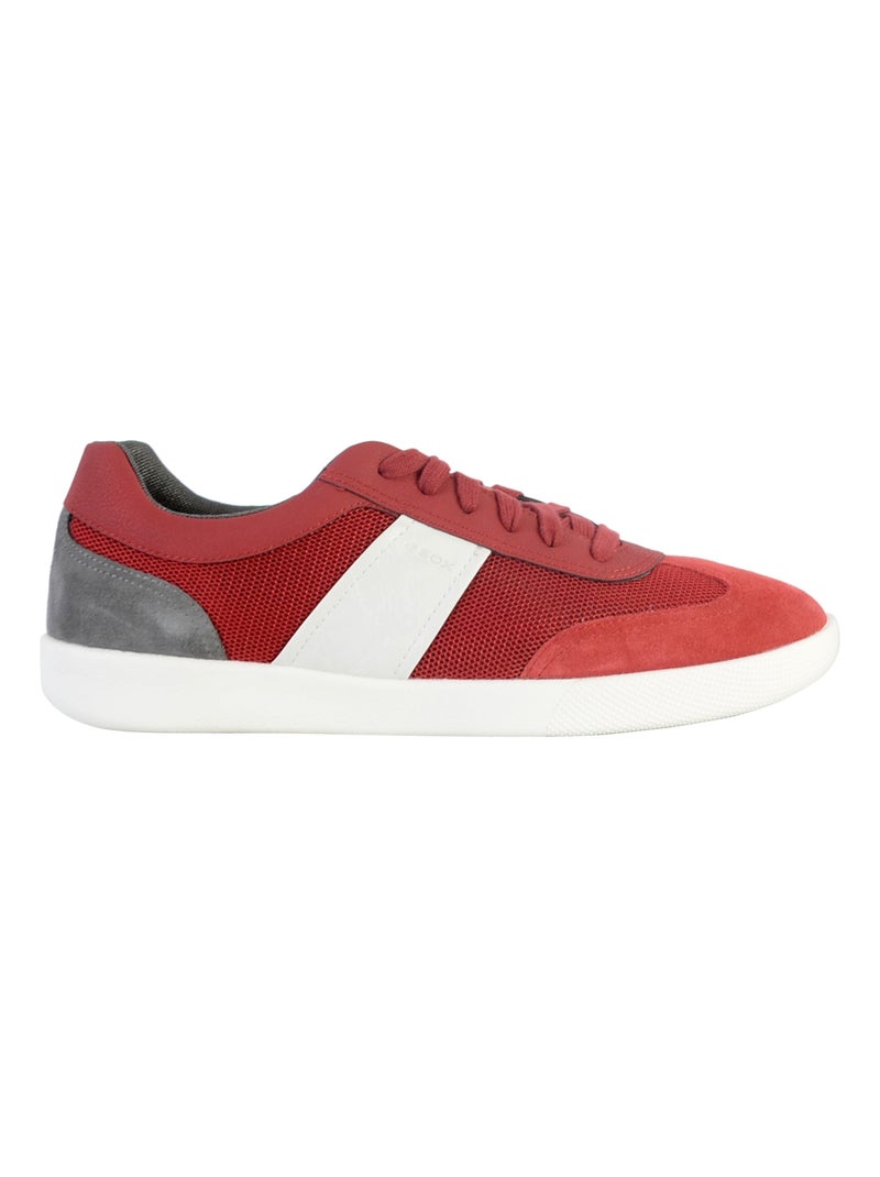 Basket Cuir Geox U Rieti Mesh Rouge - Kiabi