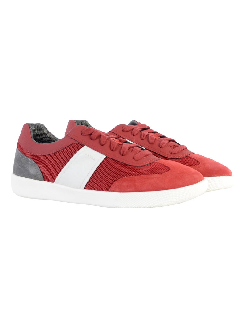 Basket Cuir Geox U Rieti Mesh Rouge - Kiabi