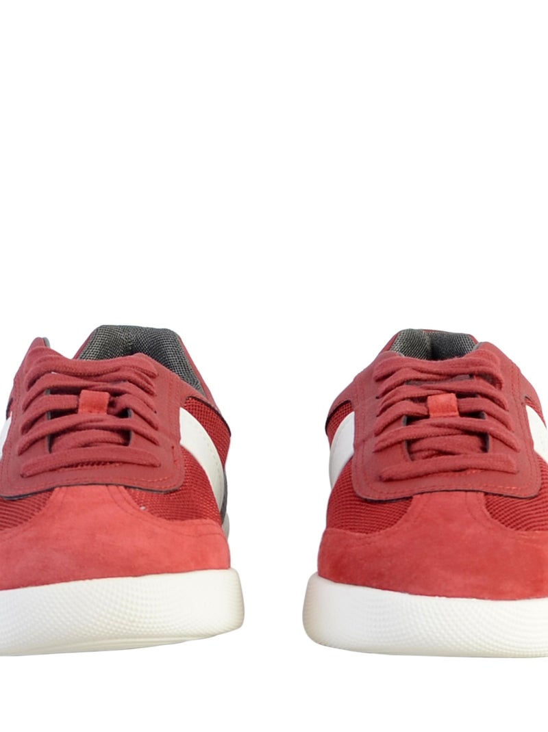 Basket Cuir Geox U Rieti Mesh Rouge - Kiabi