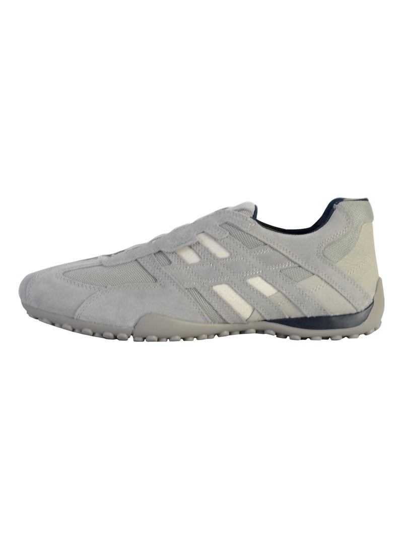 Basket Cuir Geox U Snake L Scam Gris - Kiabi