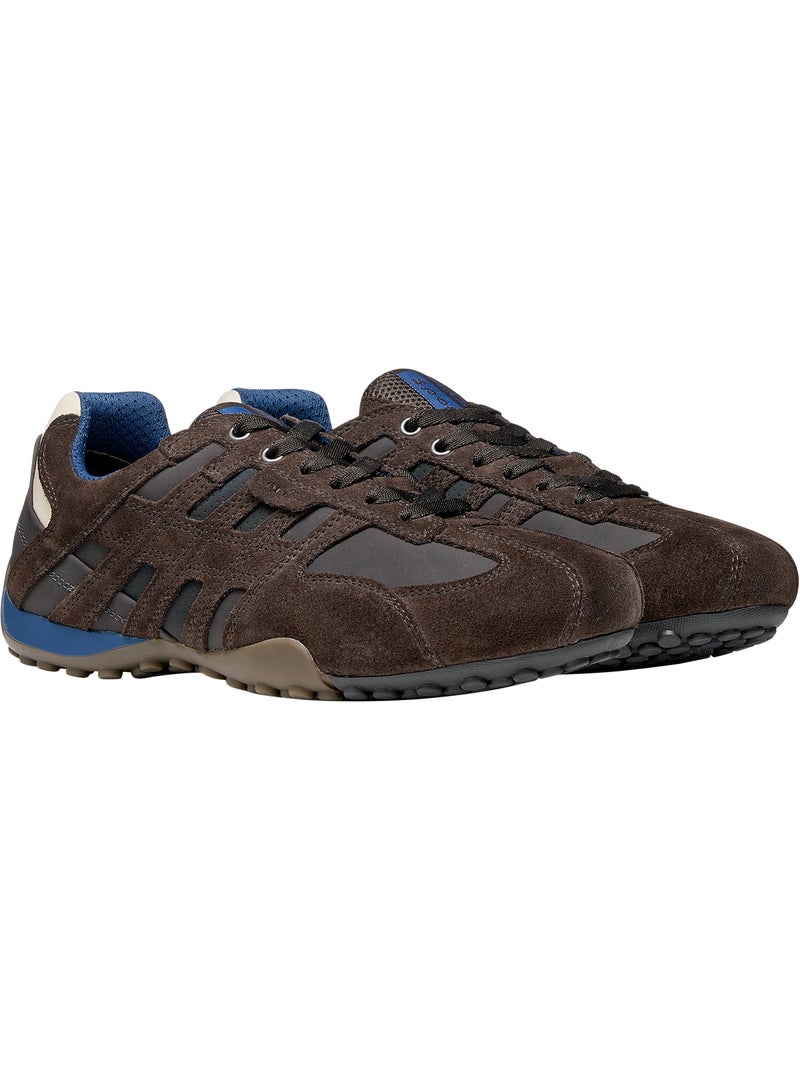 Basket cuir geox u snake l scam Marron - Kiabi
