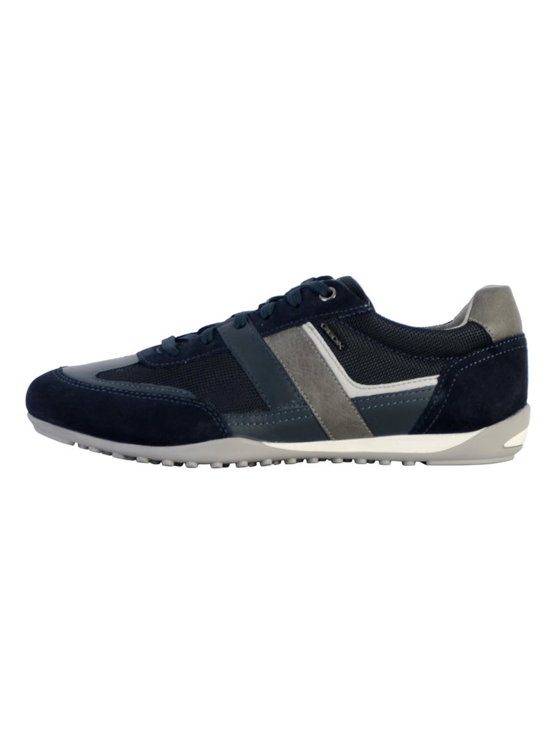 Basket Cuir Geox Wells Bleu - Kiabi