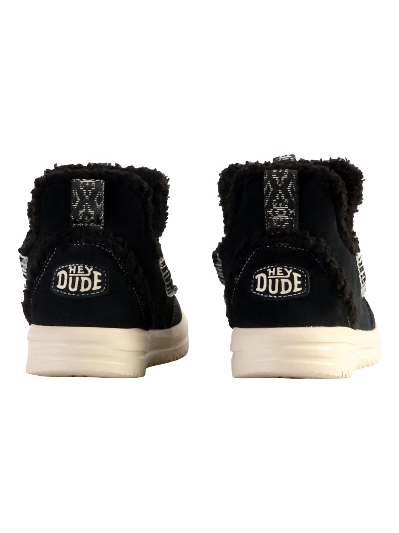 Basket Cuir Hey Dude Camden Suede Cozy Noir - Kiabi