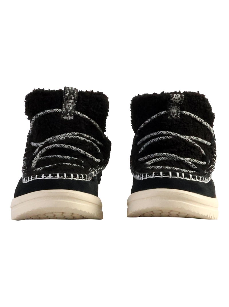 Basket Cuir Hey Dude Camden Suede Cozy Noir - Kiabi