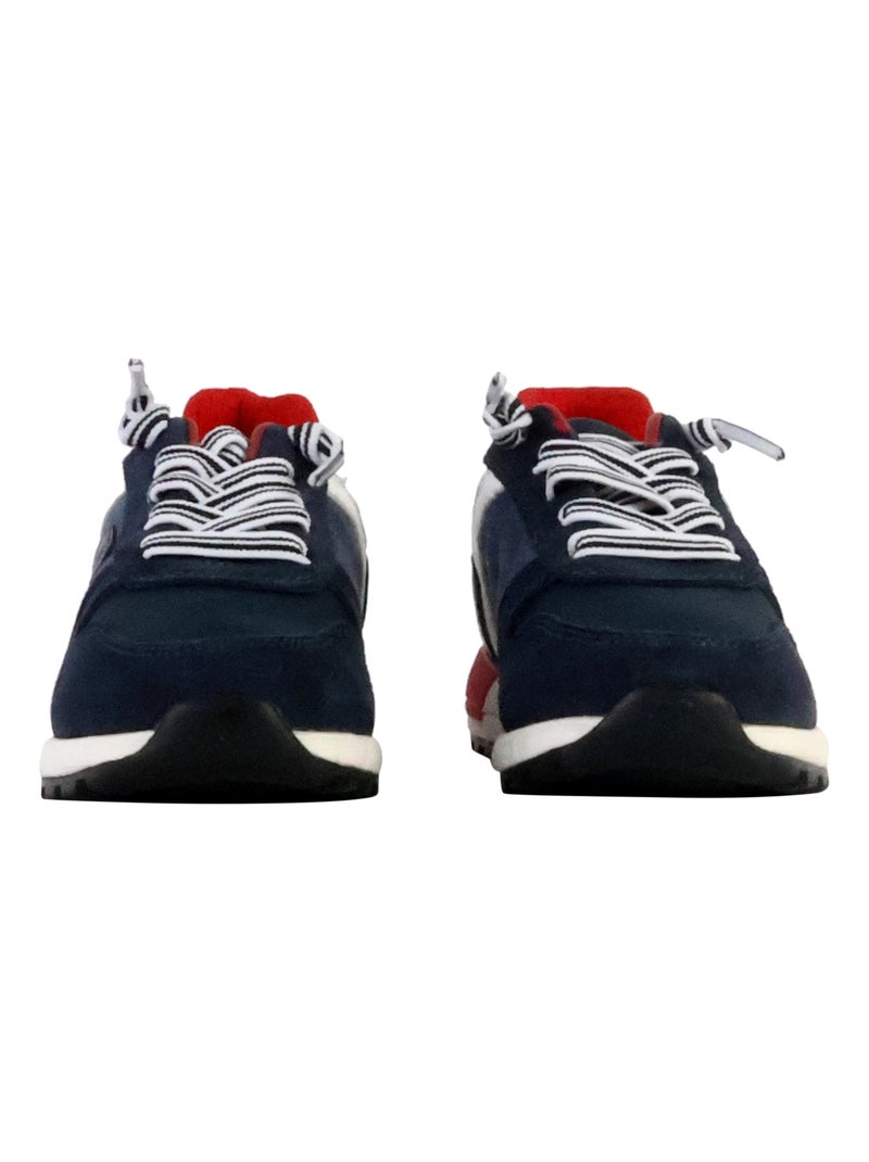 Basket Cuir Junior Geox Alben Bleu - Kiabi