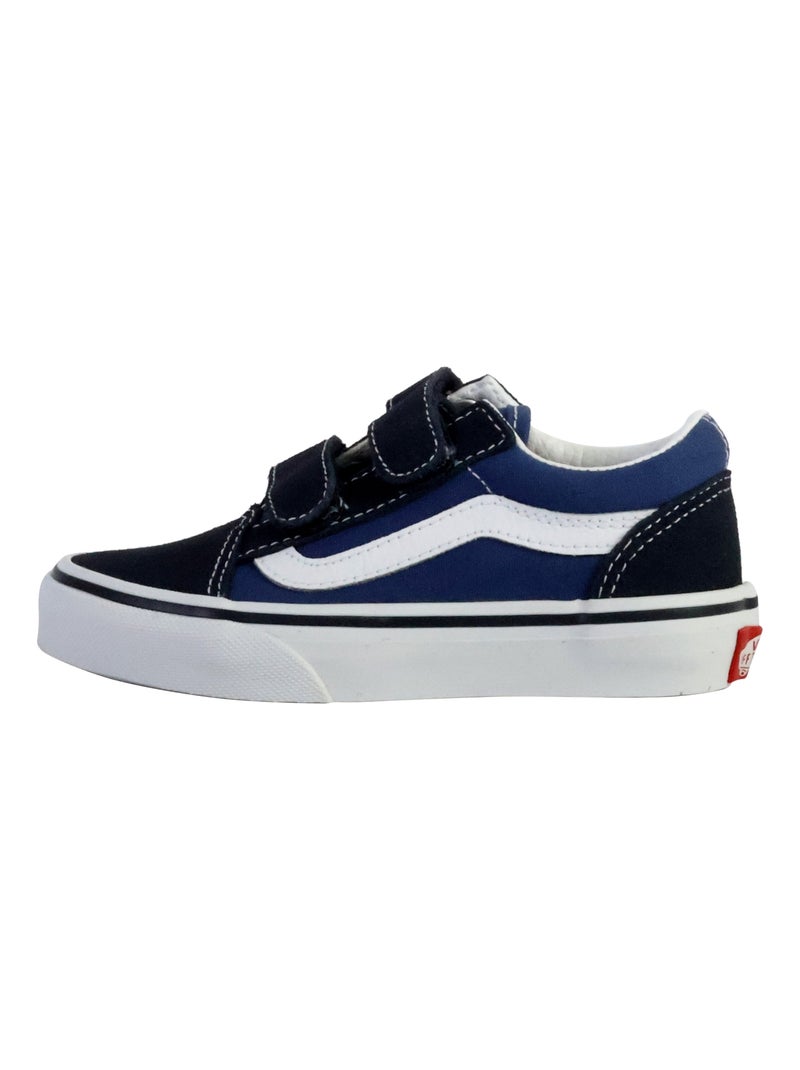 Basket Cuir Junior Vans Old Skool V Bleu - Kiabi