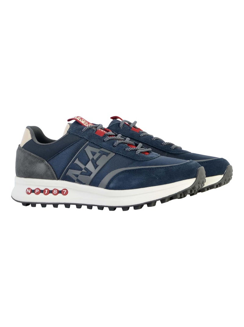 Basket Cuir Napapijri Slate Bleu - Kiabi