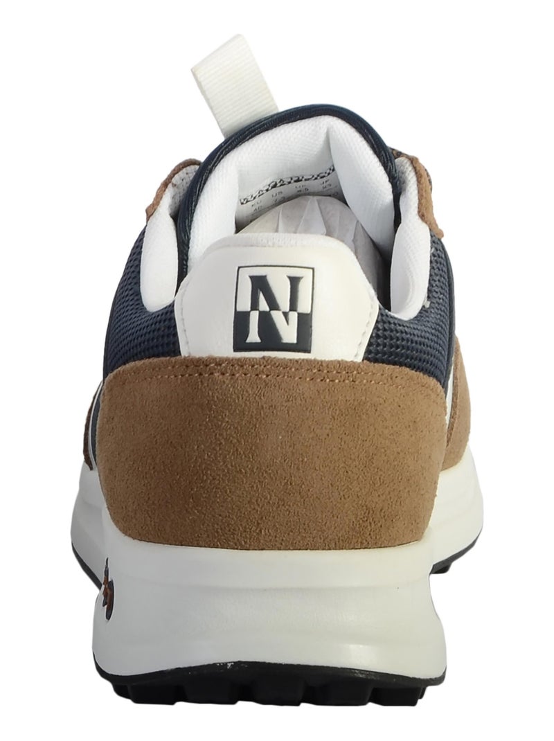 Basket Cuir Napapijri Slate Marron - Kiabi