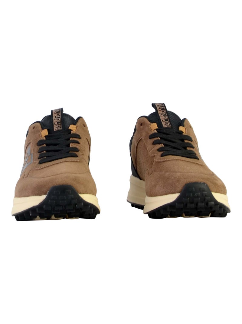 Basket Cuir Napapijri Slate Noir Marron - Kiabi