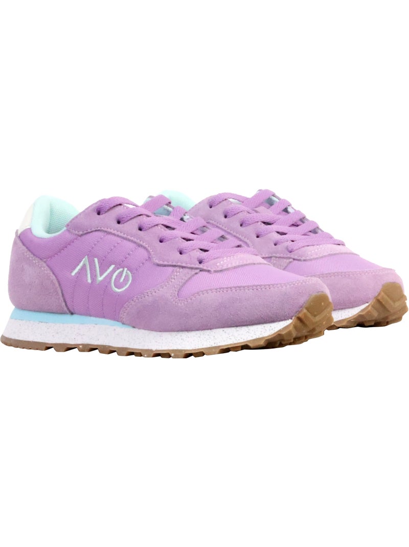 Basket Cuir Natural World AVO Violet - Kiabi