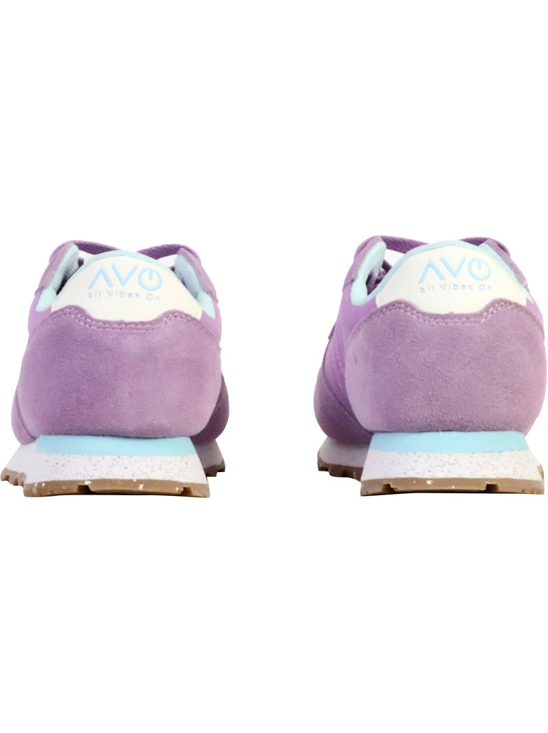 Basket Cuir Natural World AVO Violet - Kiabi