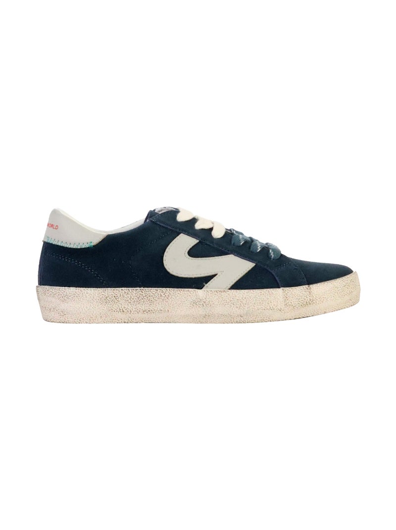 Basket Cuir Natural World Sneaker Suede Bleu - Kiabi