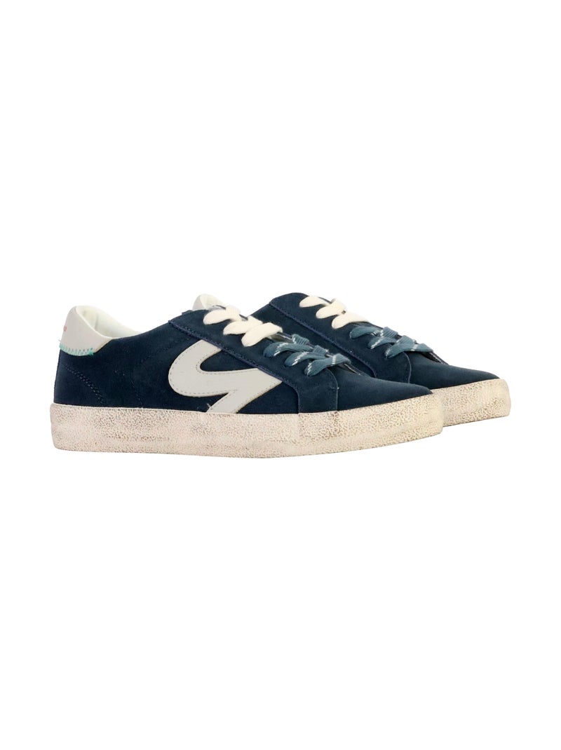 Basket Cuir Natural World Sneaker Suede Bleu - Kiabi