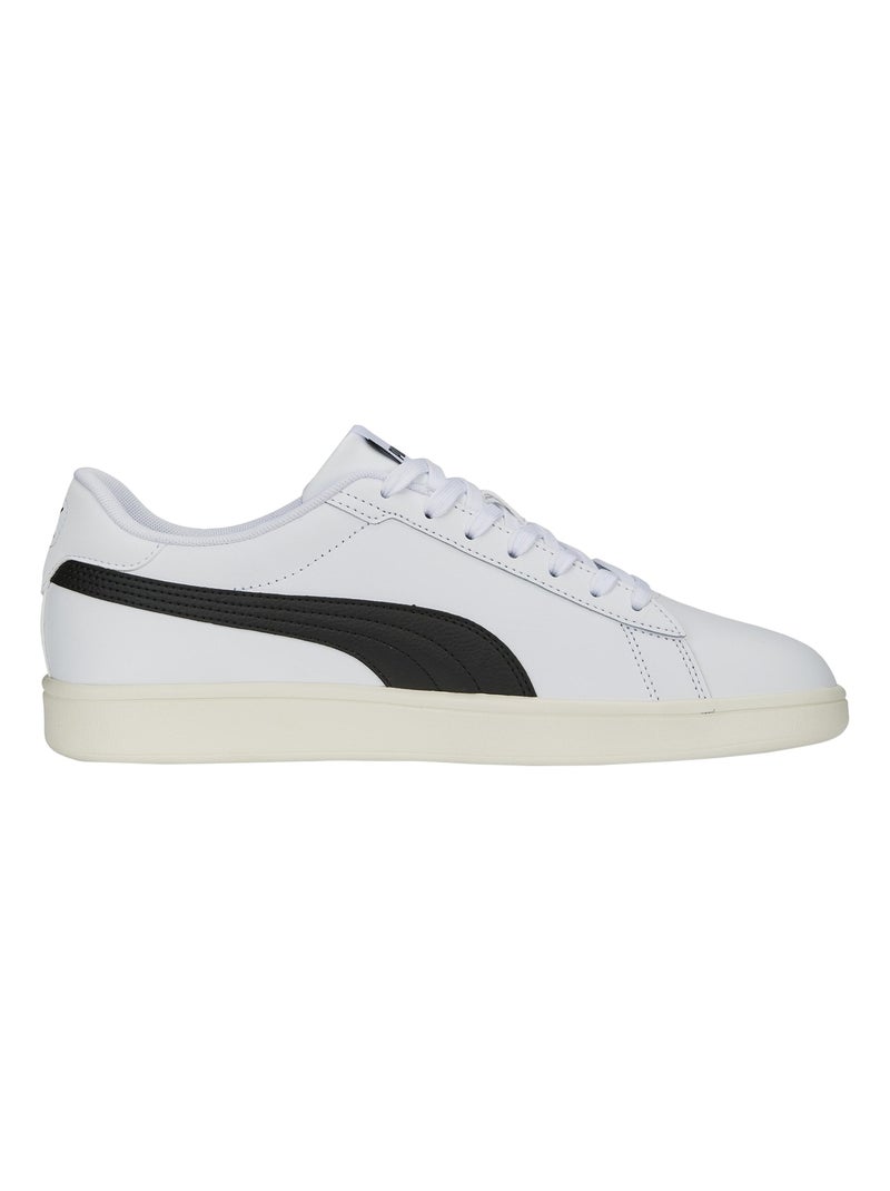 Basket Cuir Puma Smash Blanc Noir - Kiabi