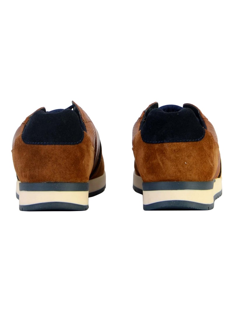 Basket Cuir Redskins Affairi Marron - Kiabi