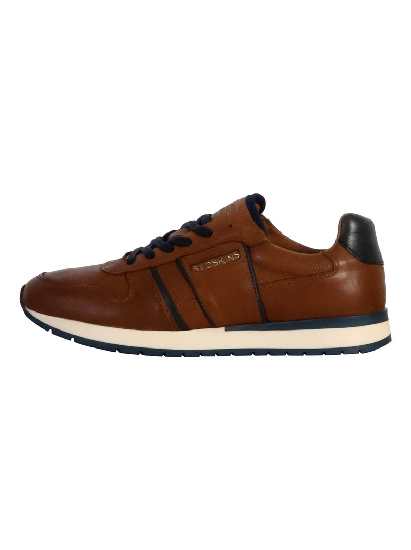 Basket Cuir Redskins Affairo Marron - Kiabi