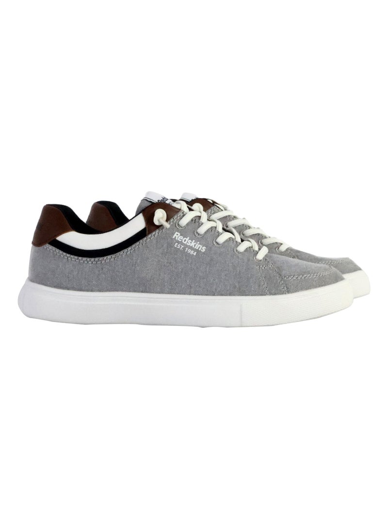Basket Cuir Redskins Andali Gris - Kiabi