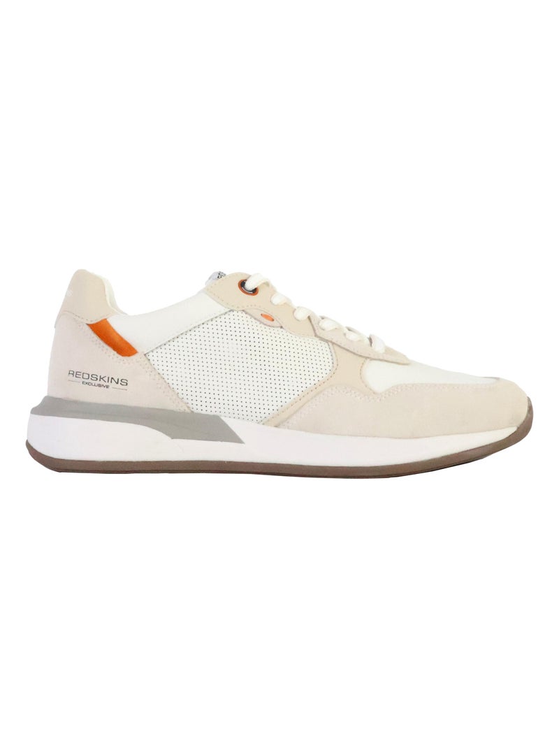Basket Cuir Redskins Beige - Kiabi