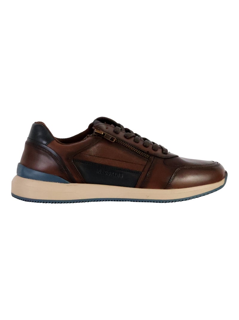 Basket Cuir Redskins Callias Marron - Kiabi