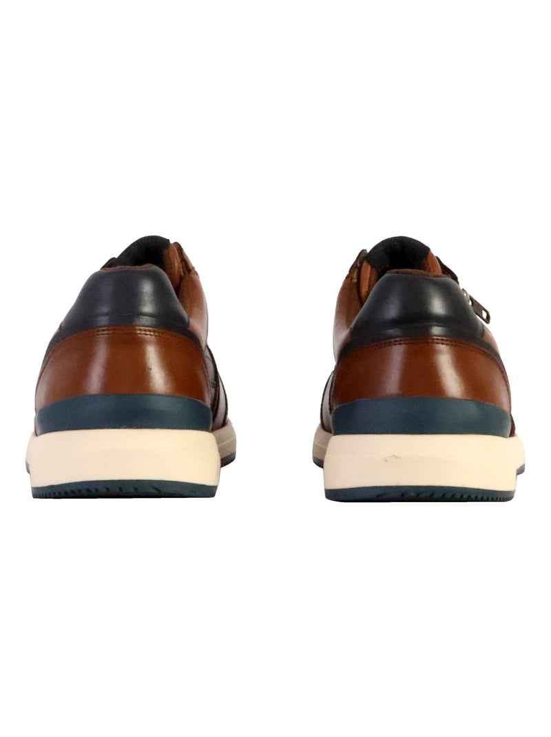 Basket Cuir Redskins Callias Marron - Kiabi