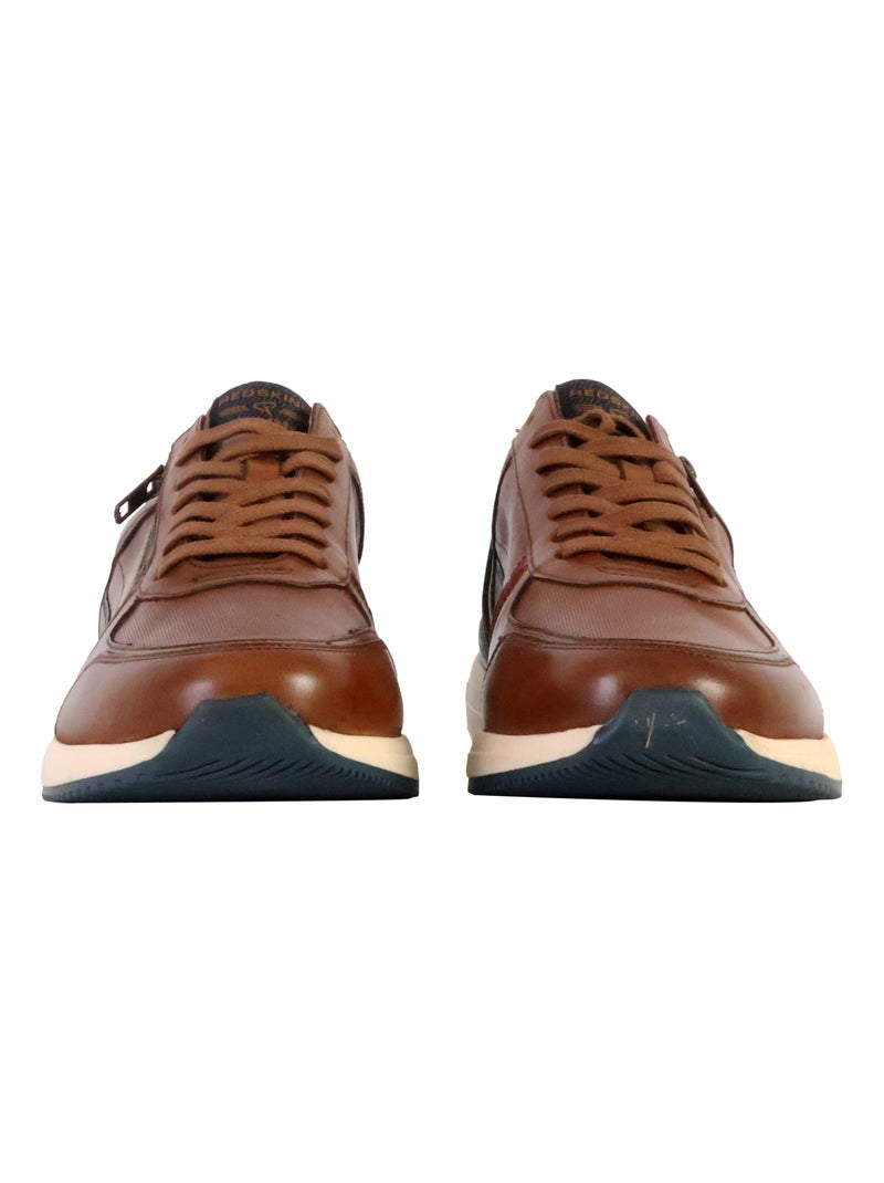 Basket Cuir Redskins Callias Marron - Kiabi