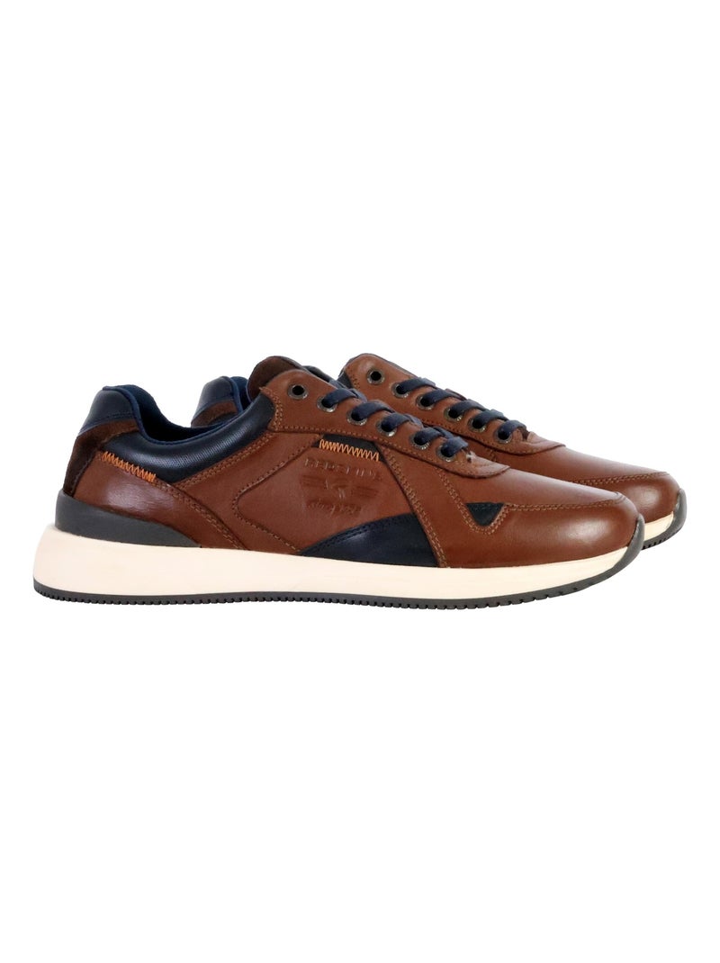 Basket Cuir Redskins Cavado Bleu - Kiabi