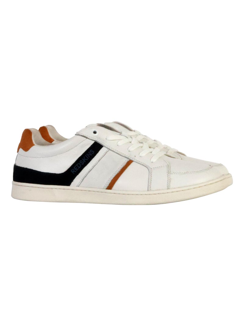 Basket Cuir Redskins Falko Blanc - Kiabi