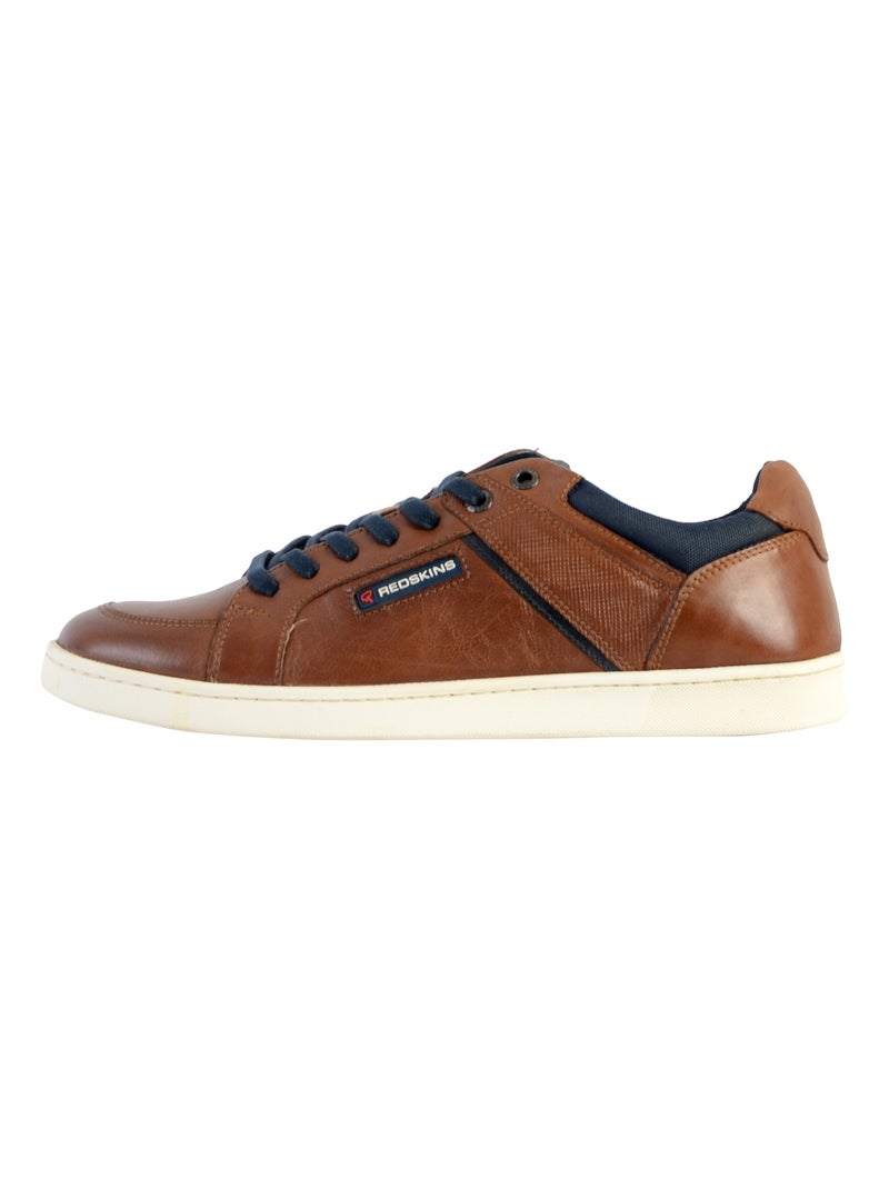 Basket Cuir Redskins Florissant Marron - Kiabi