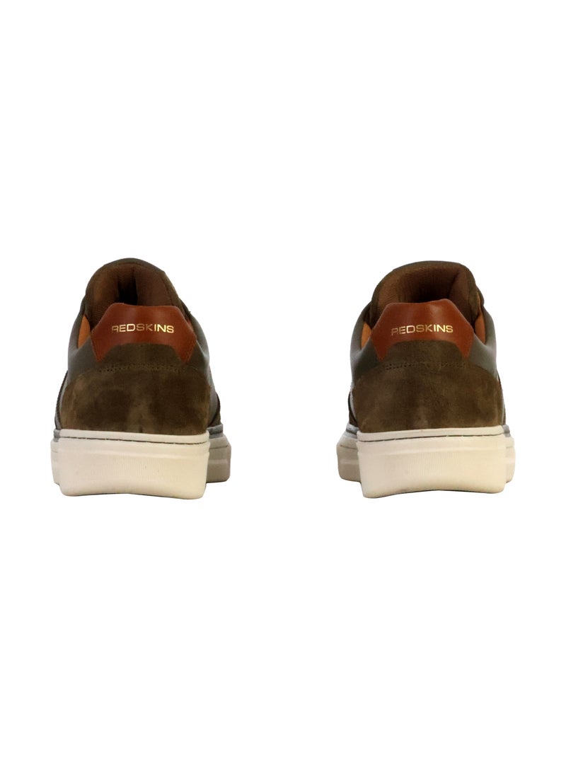 Basket Cuir Redskins Lermi Kaki - Kiabi