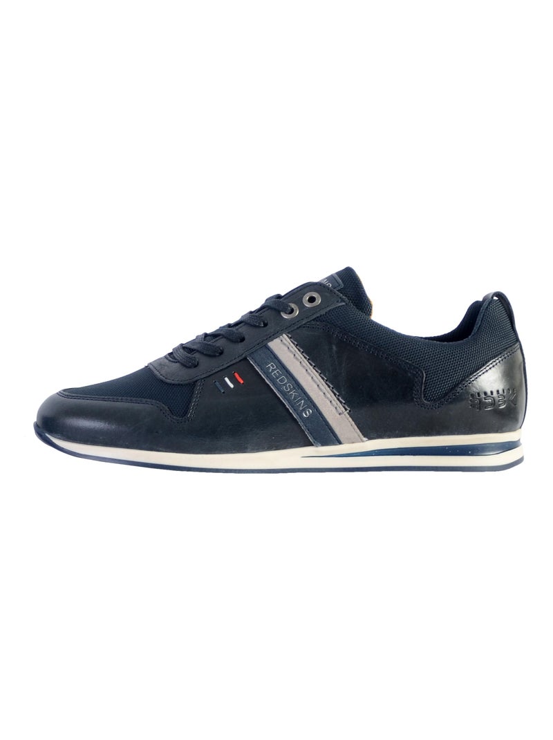 Basket cuir redskins Livingo Bleu - Kiabi
