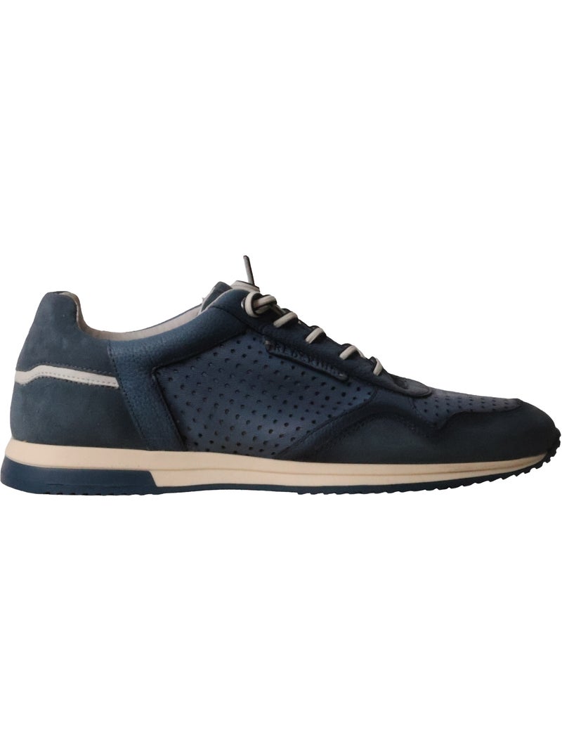 Basket Cuir Redskins Lubec Bleu - Kiabi
