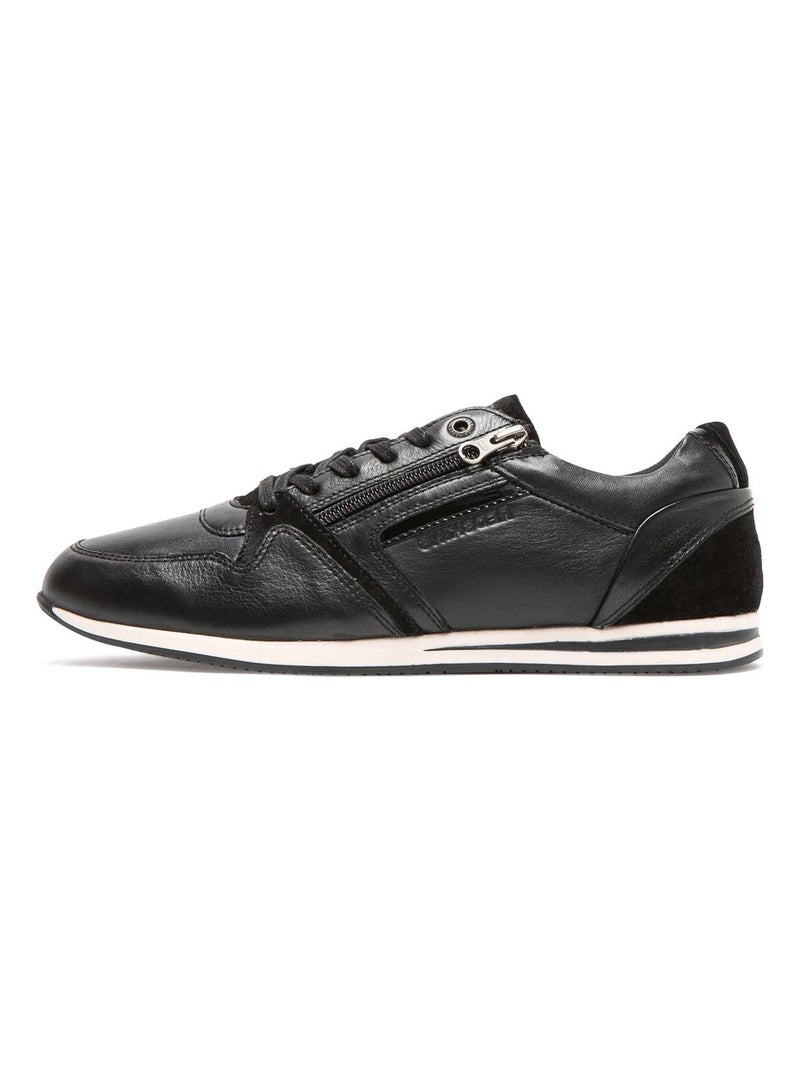 Basket Cuir Redskins Lucide Noir - Kiabi