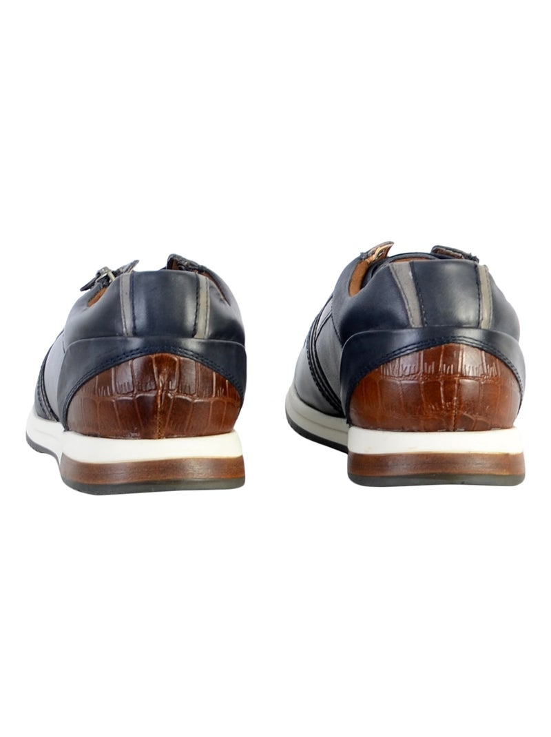 Basket Cuir Redskins Ludic Bleu - Kiabi