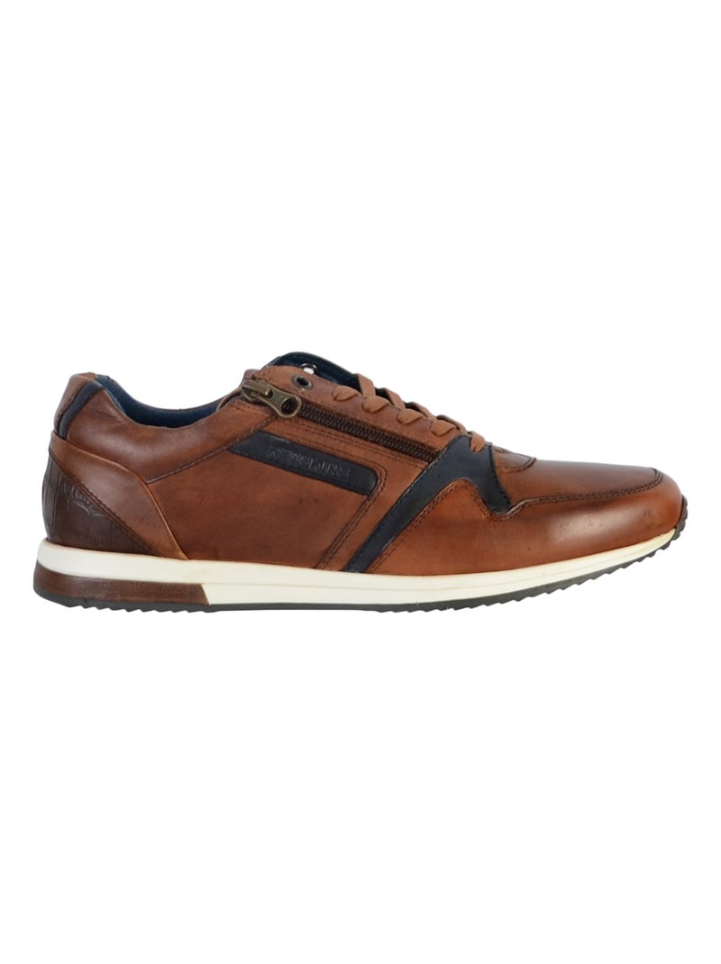 Basket Cuir Redskins Ludic Marron - Kiabi