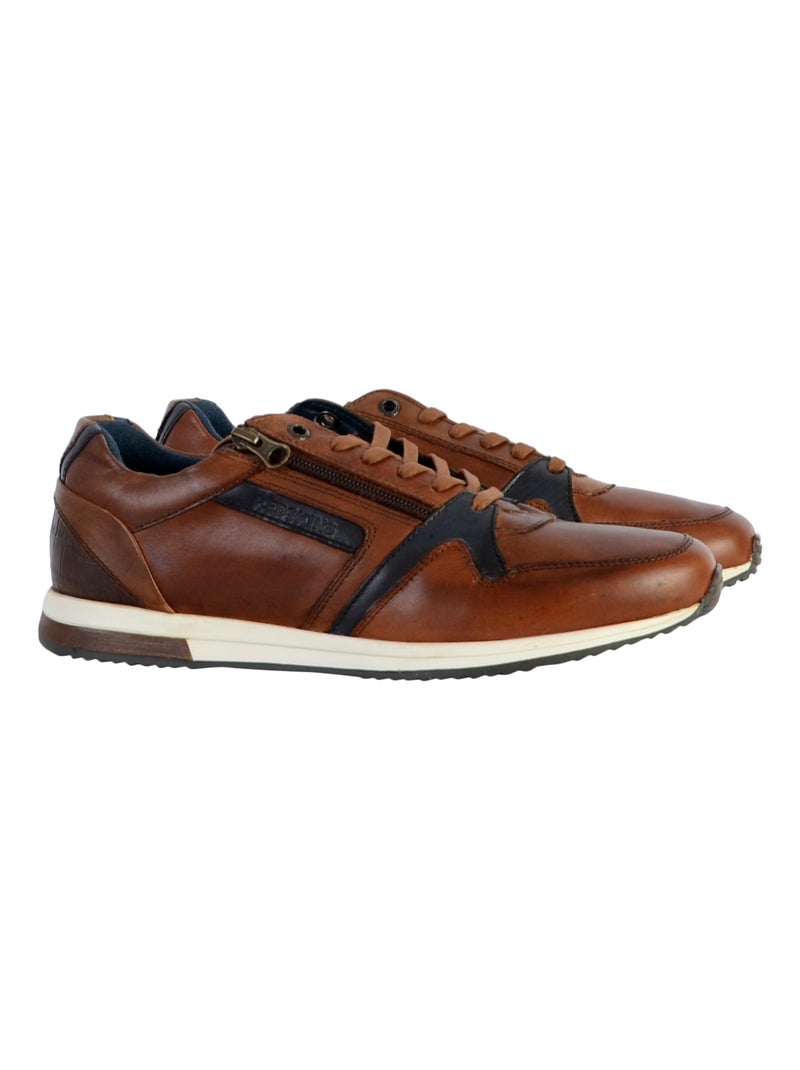 Basket Cuir Redskins Ludic Marron - Kiabi