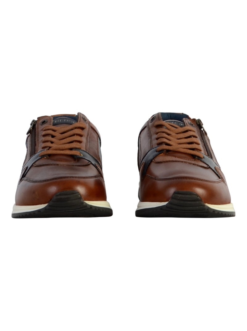 Basket Cuir Redskins Ludic Marron - Kiabi