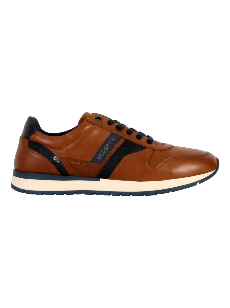 Basket Cuir Redskins Nixat Marron - Kiabi