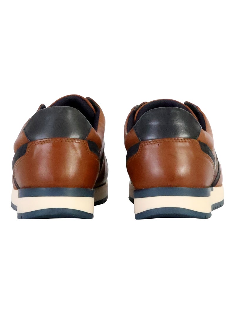 Basket Cuir Redskins Nixat Marron - Kiabi