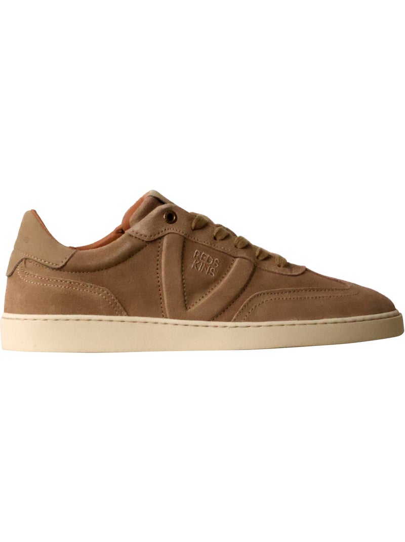 Basket Cuir Redskins Quadra Beige - Kiabi