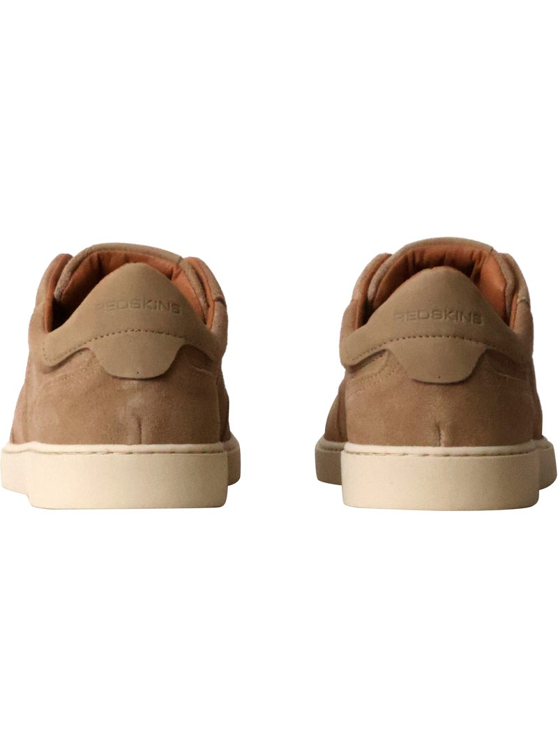 Basket Cuir Redskins Quadra Beige - Kiabi