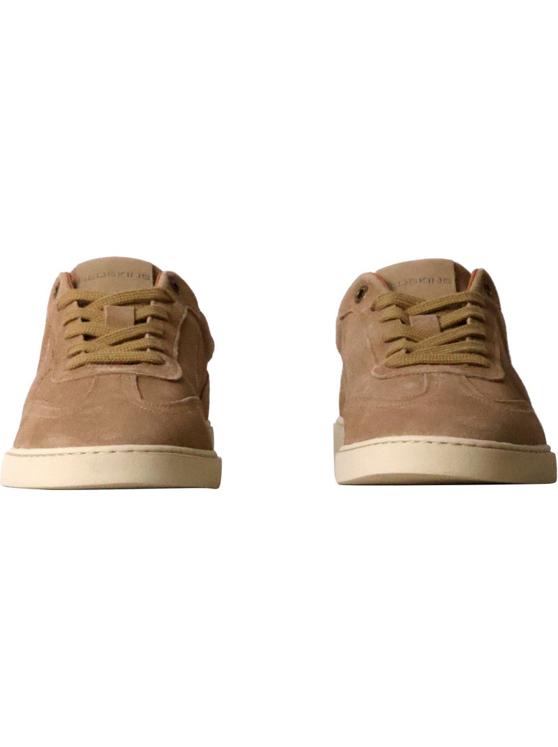 Basket Cuir Redskins Quadra Beige - Kiabi