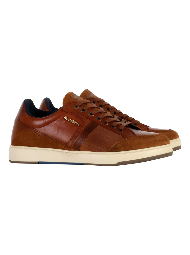 Basket Cuir Redskins Saldan Marron - Kiabi