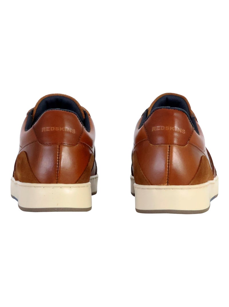 Basket Cuir Redskins Saldan Marron - Kiabi