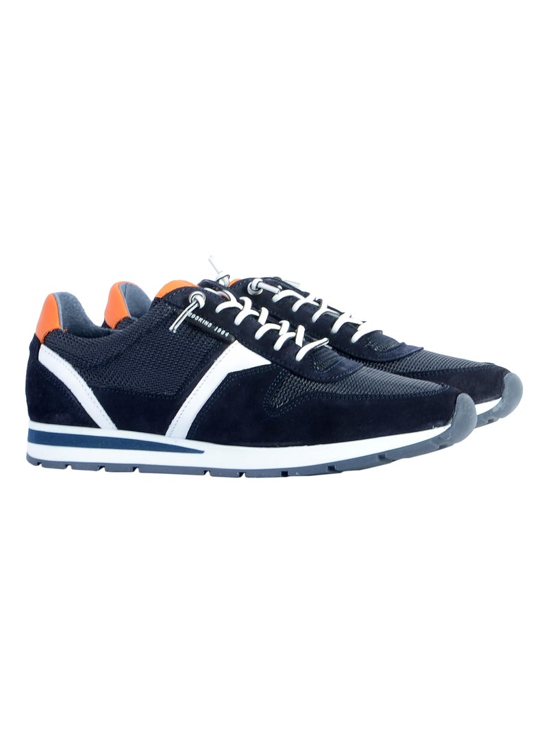 Basket Cuir Redskins Smith Bleu - Kiabi