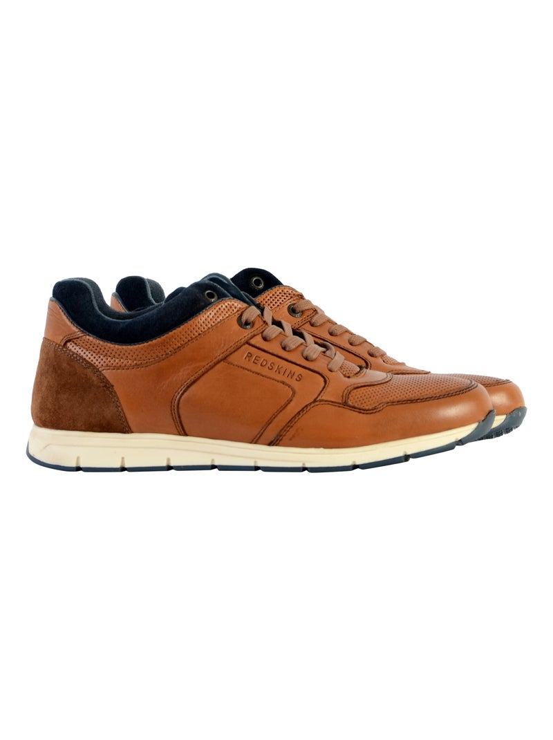 Basket Cuir Redskins Sureto Marron - Kiabi