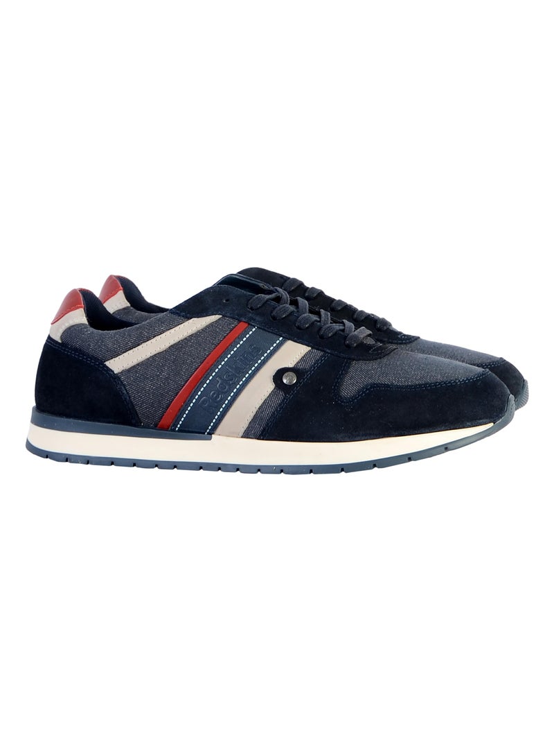 Basket Cuir Redskins Veridic Bleu - Kiabi